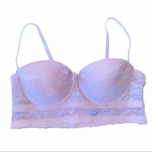 ABS Allen Schwartz Pink Bralette Top Bra XL Lace